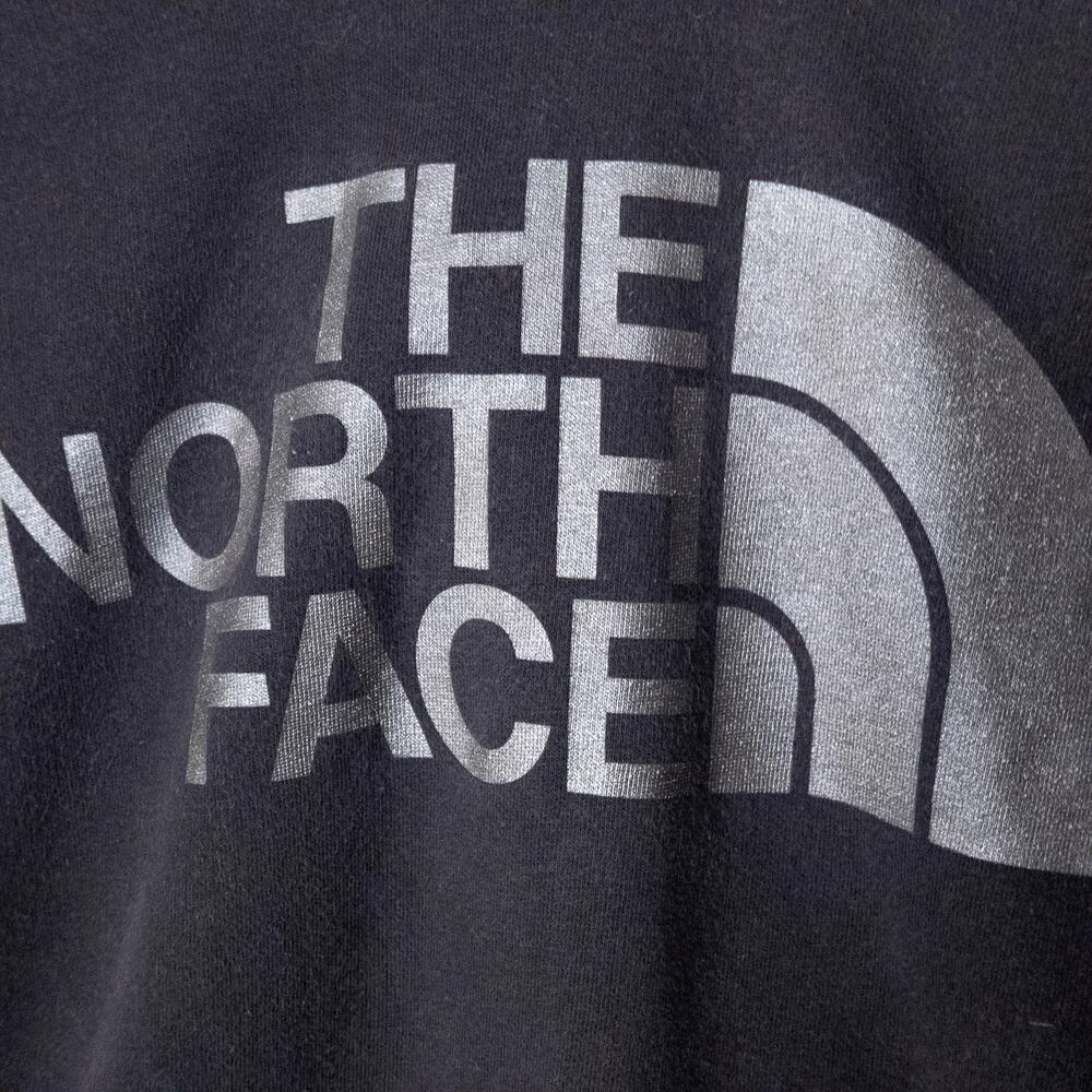 The North Face Hoodie Size S Gray Logo Pullover Cozy Outdoor Casual - Picture 3 of 7
